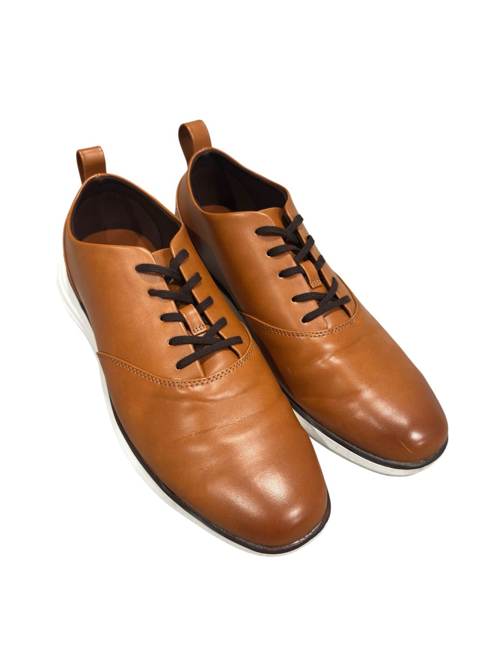 Goodfellow & Co Tan Leather Lace-Up Oxfords with Black Laces